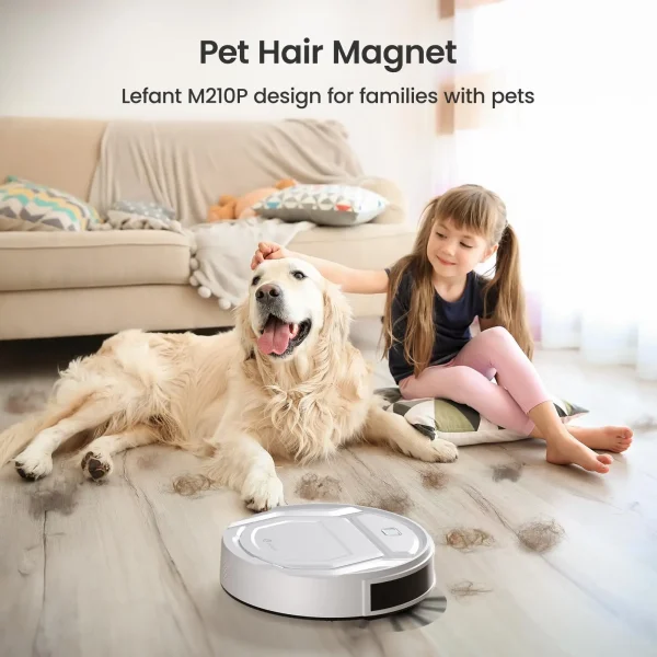 Lefant M210 Pro Robot Vacuum Cleaner, 2200Pa Powerful Suction, 120 Mins Runtime, Automatic Self-Charging,Wi-Fi/App/Alexa Control